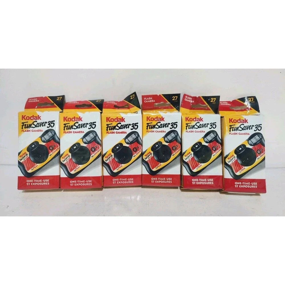 Kodak FunSaver 35mm Single Use Film Camera, 6 pack, Party Pack - EXPIRED